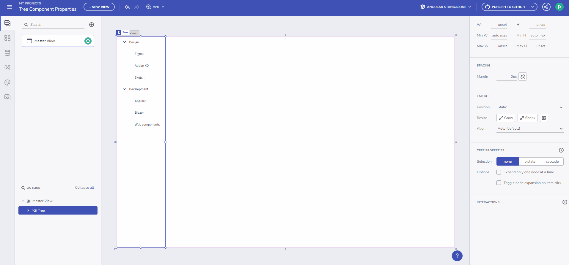 Tree Component new properties