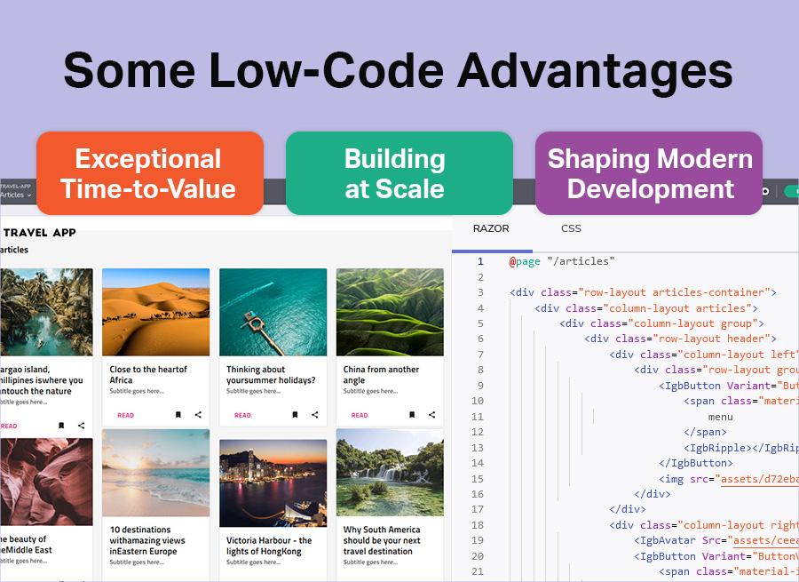 Low-code App Builder advantages vs ai limitations